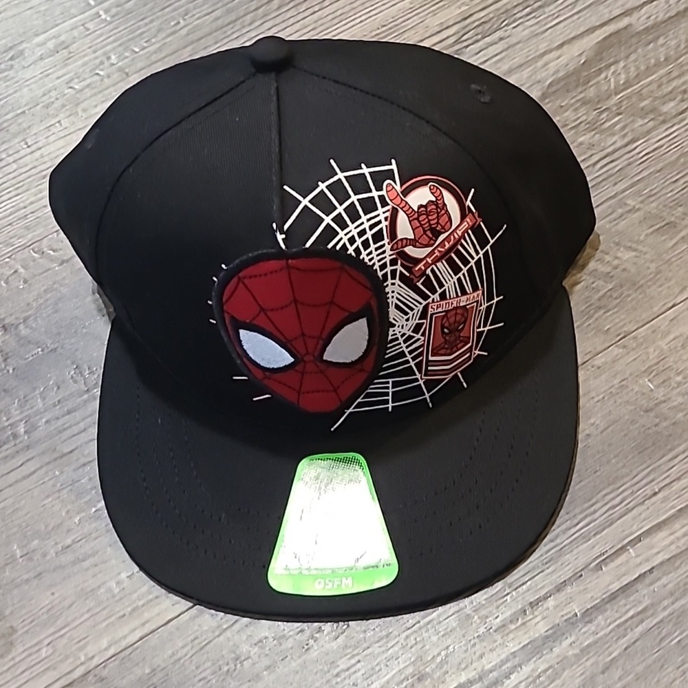 Marvel Spider-Man Adjustable Snapback Baseball Ball Cap Hat Black OSFM